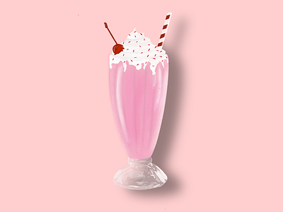 Pop’s american milkshake food milkshake pink yummy