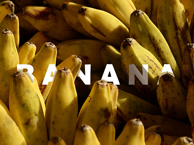 Banana creative design typography