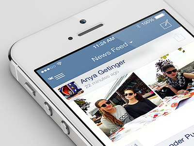VK App for VK Designers Contest app clear feed gui ios ios7 iphone news photoshop vk vkontakte
