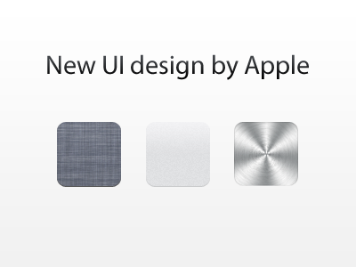 New UI design by Apple brushed fabric gradient gray ios ios 6 ipad iphone mac metal photoshop texture