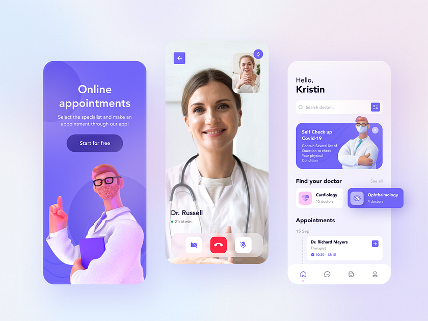 Medical Mobile App by Kseniia Ovsienko for Mind Studios on Dribbble