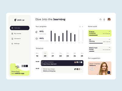 Dashboard Design for Online Education Platform branding concept creative design figma logo ui ux web