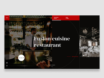 Restaurant Website - main page design