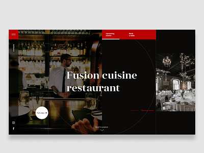 Restaurant Website - main page design