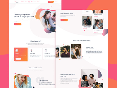 The dating website redesign creative design figma redesign ui ux web