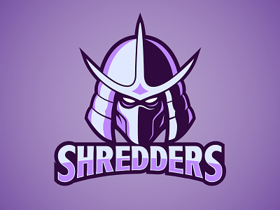 Shredders Fantasy Football Logo fantasy football illustration lineart logo purple vector