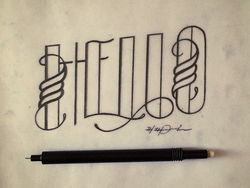 It all starts with a hello. type typography hand lettering lettering