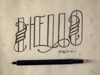 It all starts with a hello. hand lettering lettering type typography