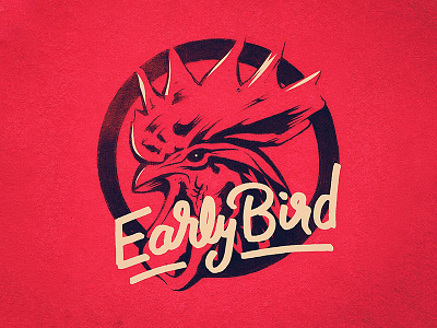 Rooster Apparel design apparel bird illustration lettering line art rooster tshirt vector
