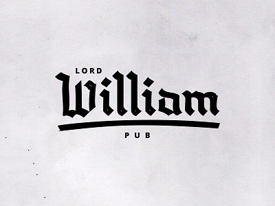 Unsolicited logos #2 — Lord William Pub