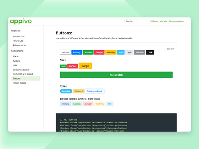 Component Kit - UI Guide appivo component library css api ui toolkit