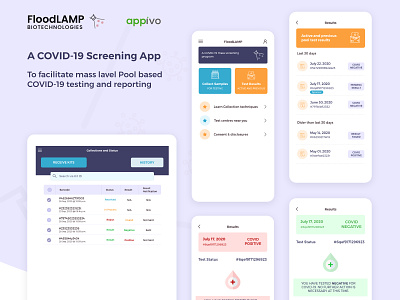 FloodLAMP - COVID-19 Screening app covid 19 mobile app mobile design reports testing ux ui