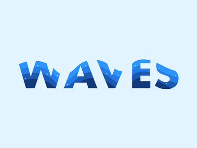 Waves blue design illustration logo waves