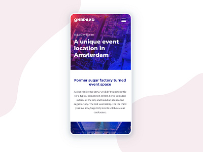 OnBrand'19 Conference - Venue page