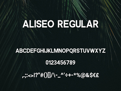 Aliseo Font Family - Sans Serif - Regular font free font free typeface free typography freebie illustration sans serif sans serif sans serif font typeface typeface design weight