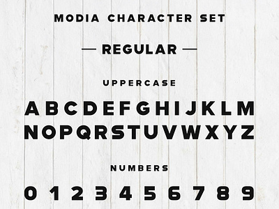 Modia Font Family – Sans Serif – Character Set 1