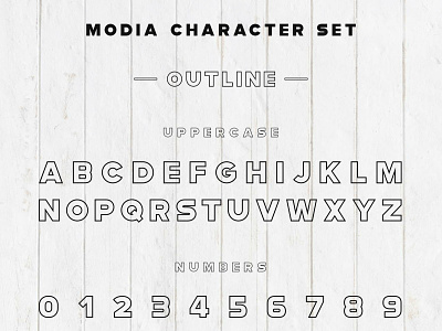 Modia Font Family – Sans Serif – Outline 1