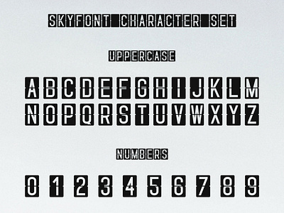 Skyfont Font Family – Sans Serif Font Character Set