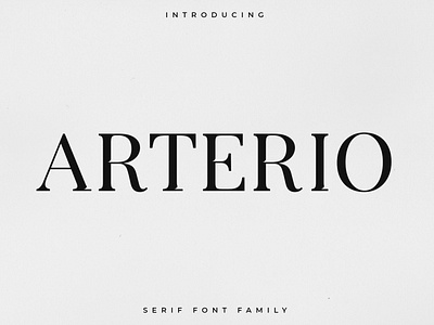 Arterio Font Family - Serif