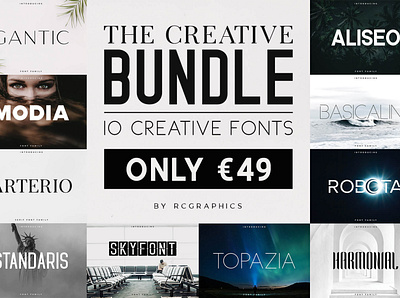 The Creative Bunble - Font Bundle branding bundle design font font design illustration sans serif sans serif sans serif font serif serif font serif typeface typeface typeface design typography