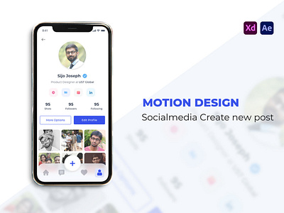 Social Media Profile Page - Mobile App Design