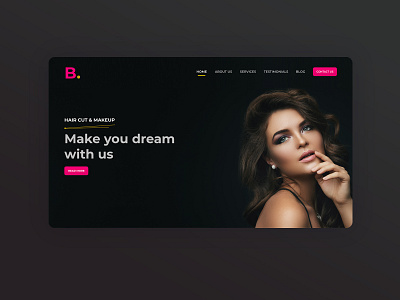 Beauty Cosmetic Shop Webdesign Landing Page