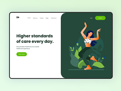 Health Care App | Web Design | Landing Page