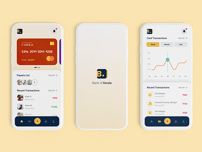 Financial Bank Mobile App Design Concept | Bank of Kerala