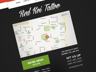 Red Koi Tattoo - Visit Us art design red koi tattoo ui web