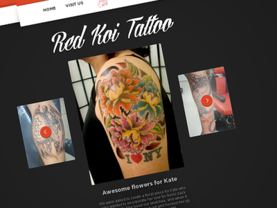 Red Koi Tattoo - Portfolio art design red koi tattoo ui website