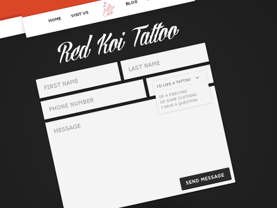 Red Koi Tattoo - Contact art design red koi tattoo ui website