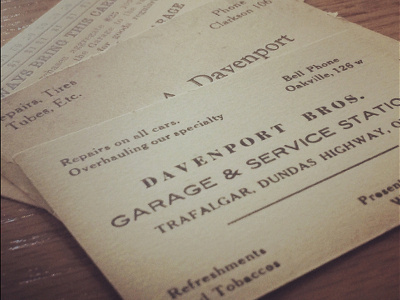 100 Year Old Business Cards business cards davenport old print typography