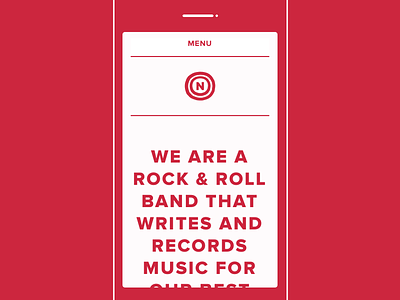 The Noolands Website - Mobile I band brand css minimal mobile music red squarespace two tone website