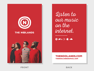 The Noolands Cards - Design brand cards music noolands print red