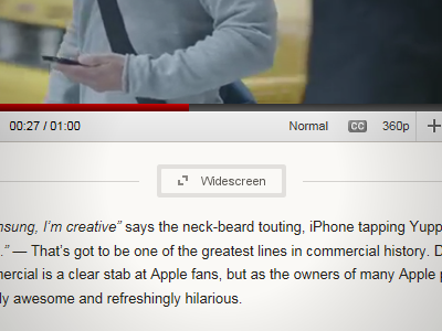 Okay Geek Theater (Widescreen) Mode css3 html5 jquery ui video youtube