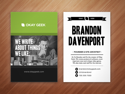 New Business cards (for serious business)