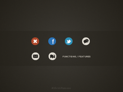 Functions and Features functions icons share ui website