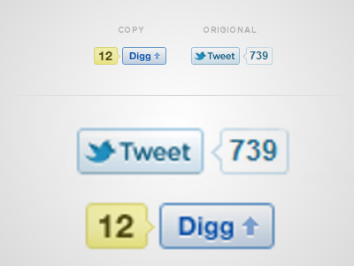 Digg copied Twitters "Tweet" button!?