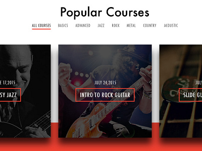 Popular Courses black flat guitar learning music red web