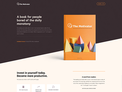 Book Landing Page book clean creative crocal flat landing landing design landing page landing page concept minimal parallax typography visual composer wordpress writer