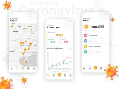 Design App Coronavirus android app app design design ios ui user experience ux vector