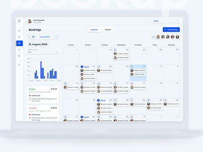 Client manager (CRM) dashboard design ui ux web