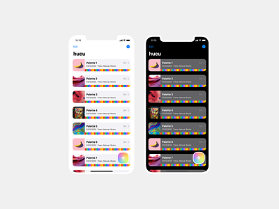 hueu iOS light and dark app color color palette ios app design product design swiftui