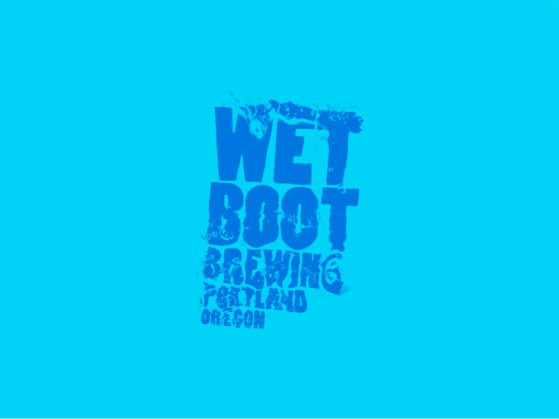 Wet Boot Brewery Branding branding logo organic type type exploration typography warp