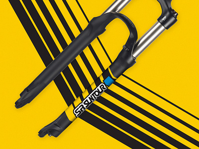 SR SUNTOUR Fork Decals action sports branding decals design mountain bike mtb suspension