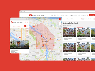 Living Room Realty Listings Search Application