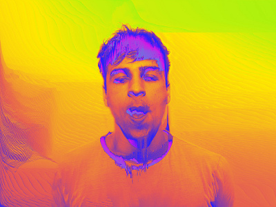 CSC Experiment NO. 12 glitch glitch art pixel sort pixels processing self portrait sneeze