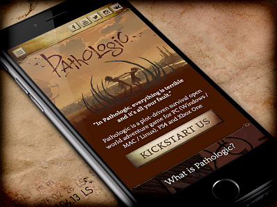 Pathologic Game Website iphone mobile pathologic responsive video game website