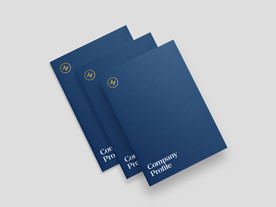 Law Firm Company Profile Packet brand branding collateral company profile design design agency folder design logo minimal navy navy blue ui