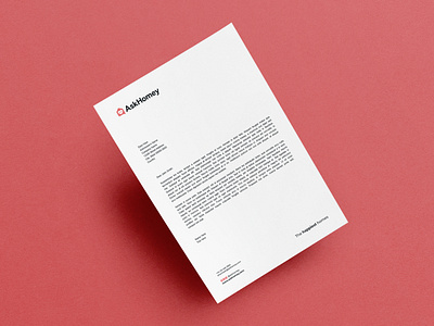 AskHomey Letterhead Design branding colorful design design agency letterhead letterhead design minimal